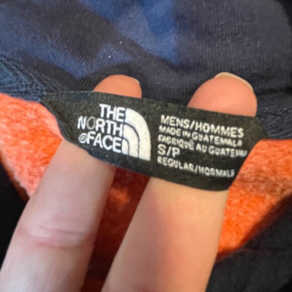 The North Face Mens Hoodie Small Orange Cotton Blend Pullover - Picture 4 of 9
